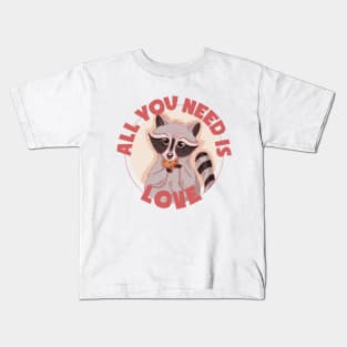 Love Raccoon Kids T-Shirt